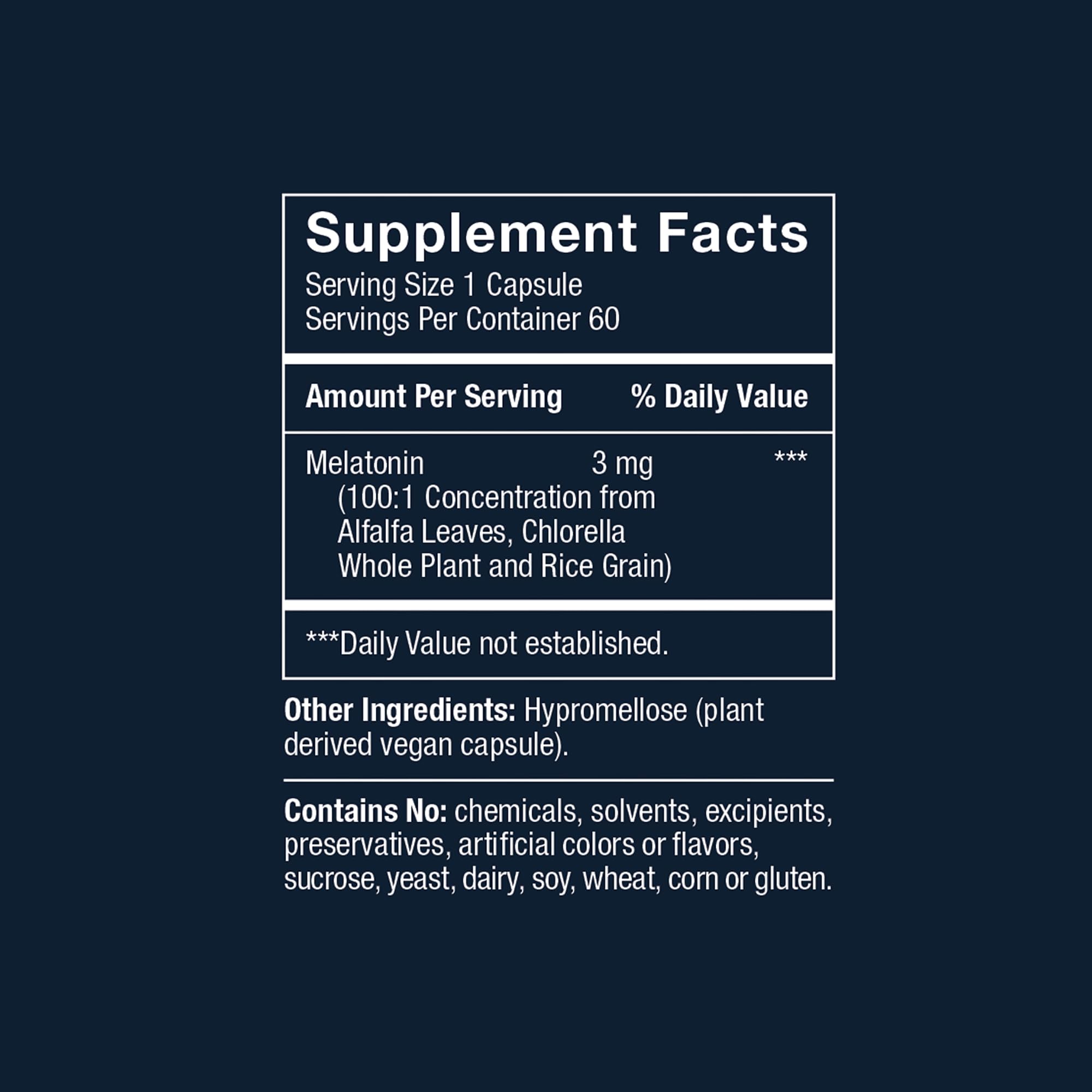 Herbatonin capsules close-up emphasizing vegan melatonin.