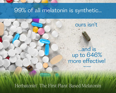 Herbatonin vegan non-GMO formulation on packaging