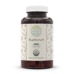 HerbEra Bupleurum USDA Organic capsules, convenient daily supplement for natural support.