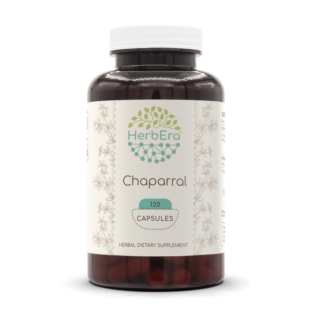 HerbEra Chaparral bottle front signaling premium quality for daily wellness.