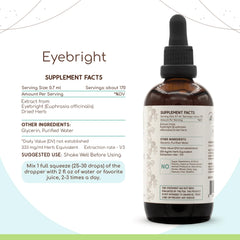 HerbEra Eyebright B120 label close-up with natural extract details