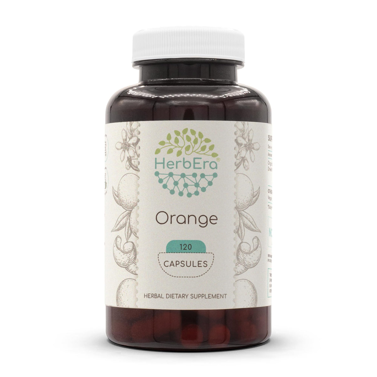 HerbEra Orange 120 capsules bottle for daily wellness routine.