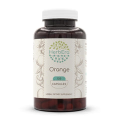 HerbEra Orange 120 capsules bottle for daily wellness routine.