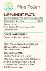 HerEra Pine Pollen bottle with dropper for precise daily administration.