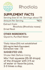 HerbEra Rhodiola rosea dried root close-up highlights high-quality sourcing.
