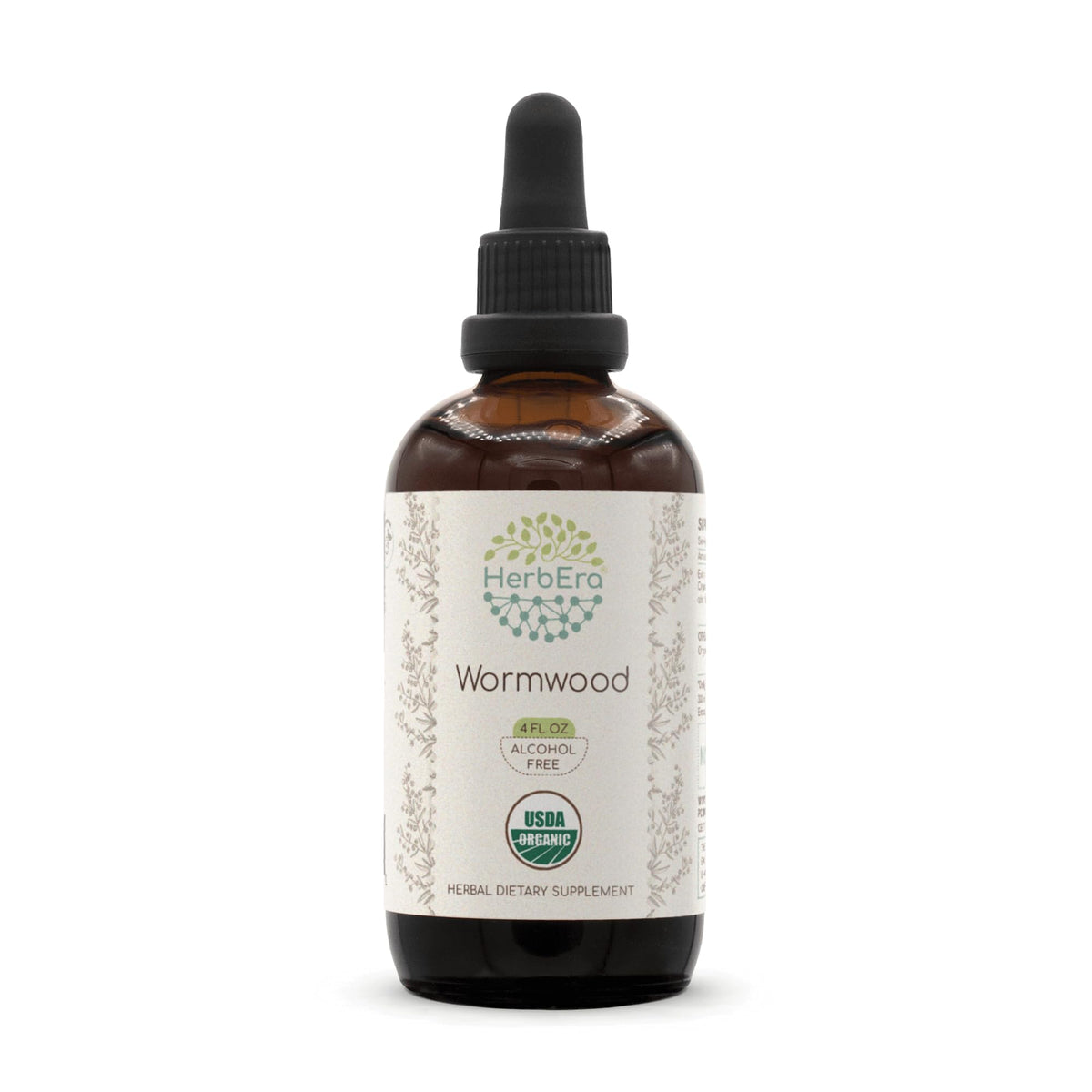HerbEra Wormwood B120 bottle front, organic, alcohol-free tincture for daily use