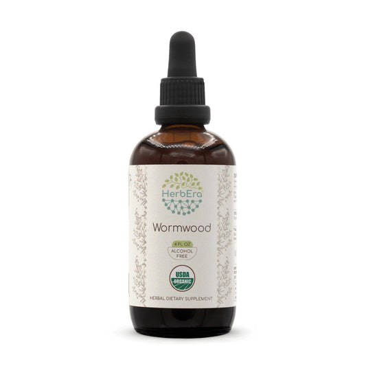 HerbEra Wormwood B120 bottle front, organic, alcohol-free tincture for daily use