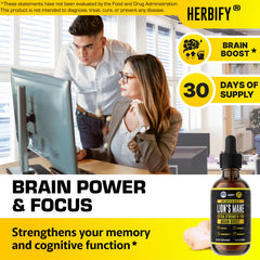HERBIFY Lions Mane liquid dropper for easy daily dosing.