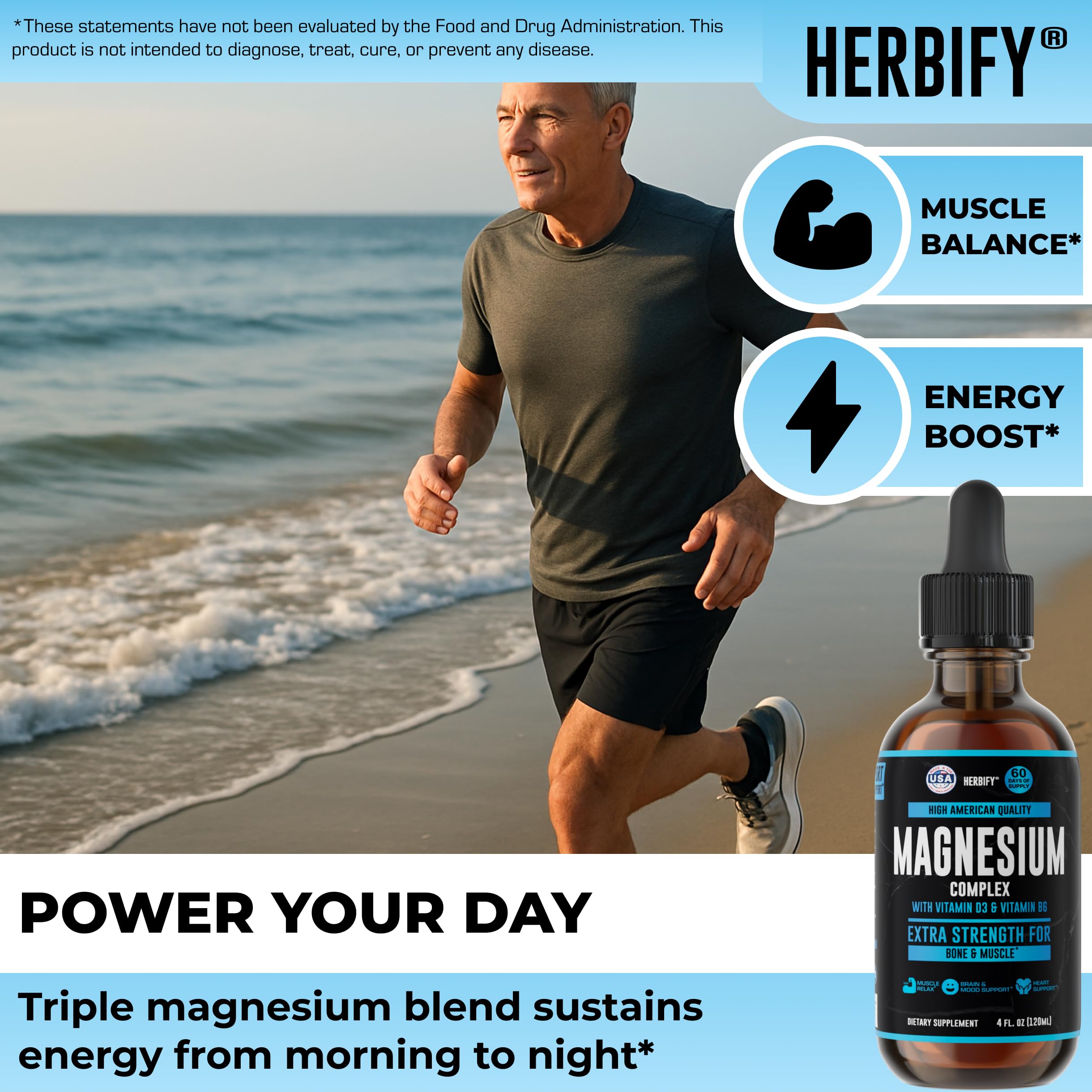 HERBIFY Magnesium Complex Drops user preparing daily dose for mood and energy.