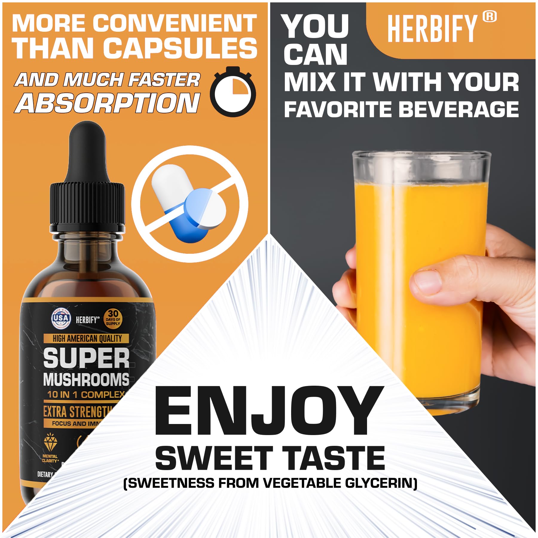 HERBIFY Turkey Tail bottle for immune support and cognitive resilience