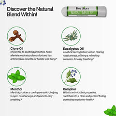 Herbion Naturals Nasal Inhaler with eucalyptus and menthol for soothing relief.