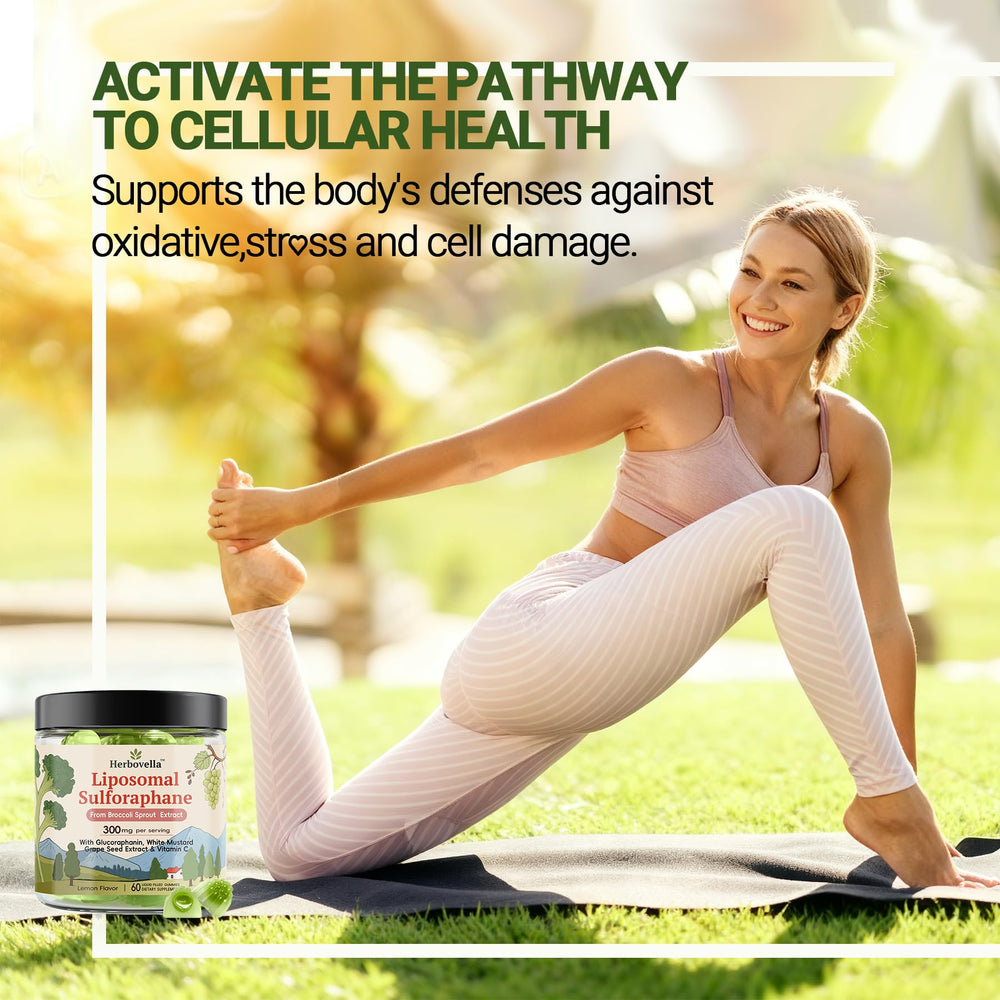 Herbovella advanced liquid-filled technology suggesting superior absorption.