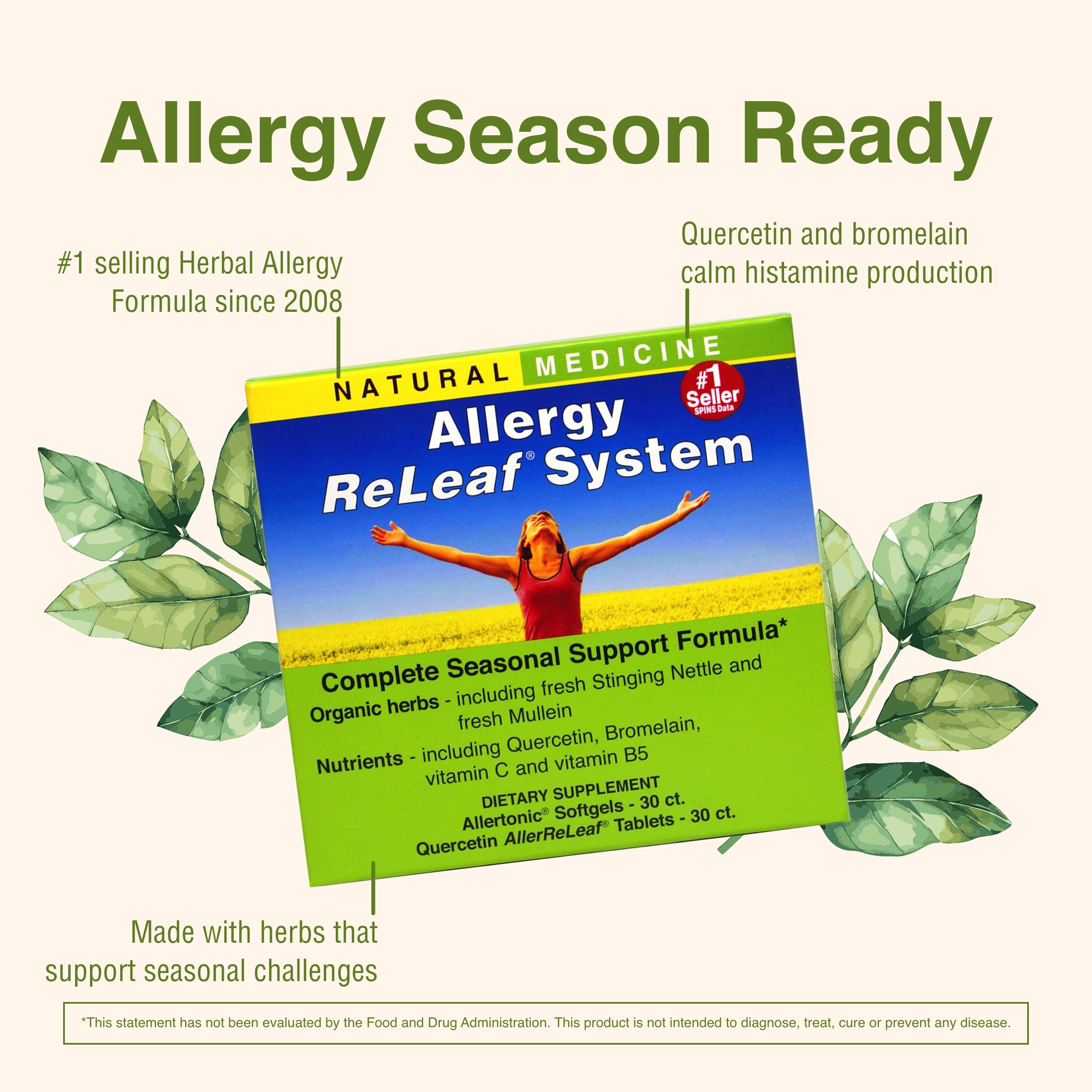 Herbs Etc. Allergy ReLeaf System demonstrates sinus comfort and eye support in everyday life
