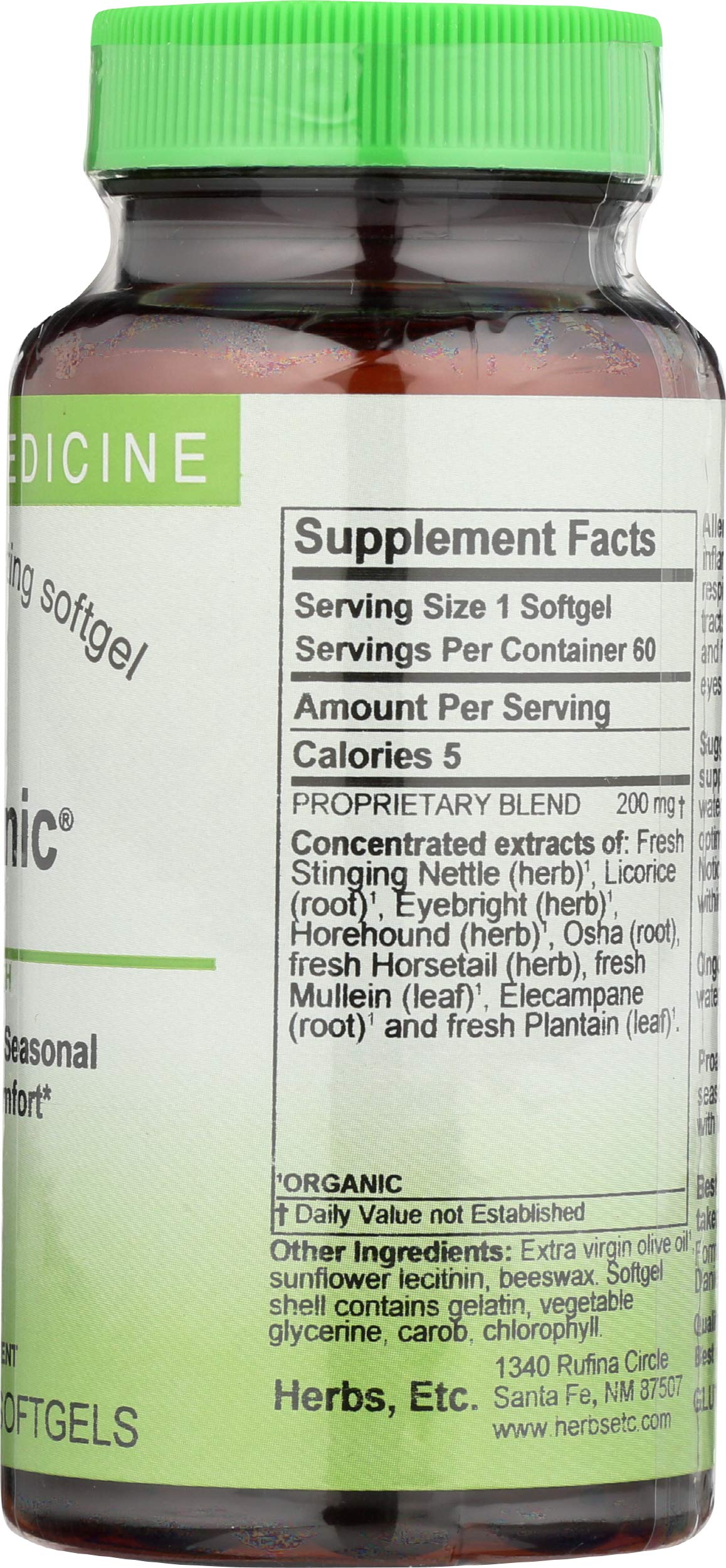 Herbs Etc. Allertonic horsetail herb component in the blend.