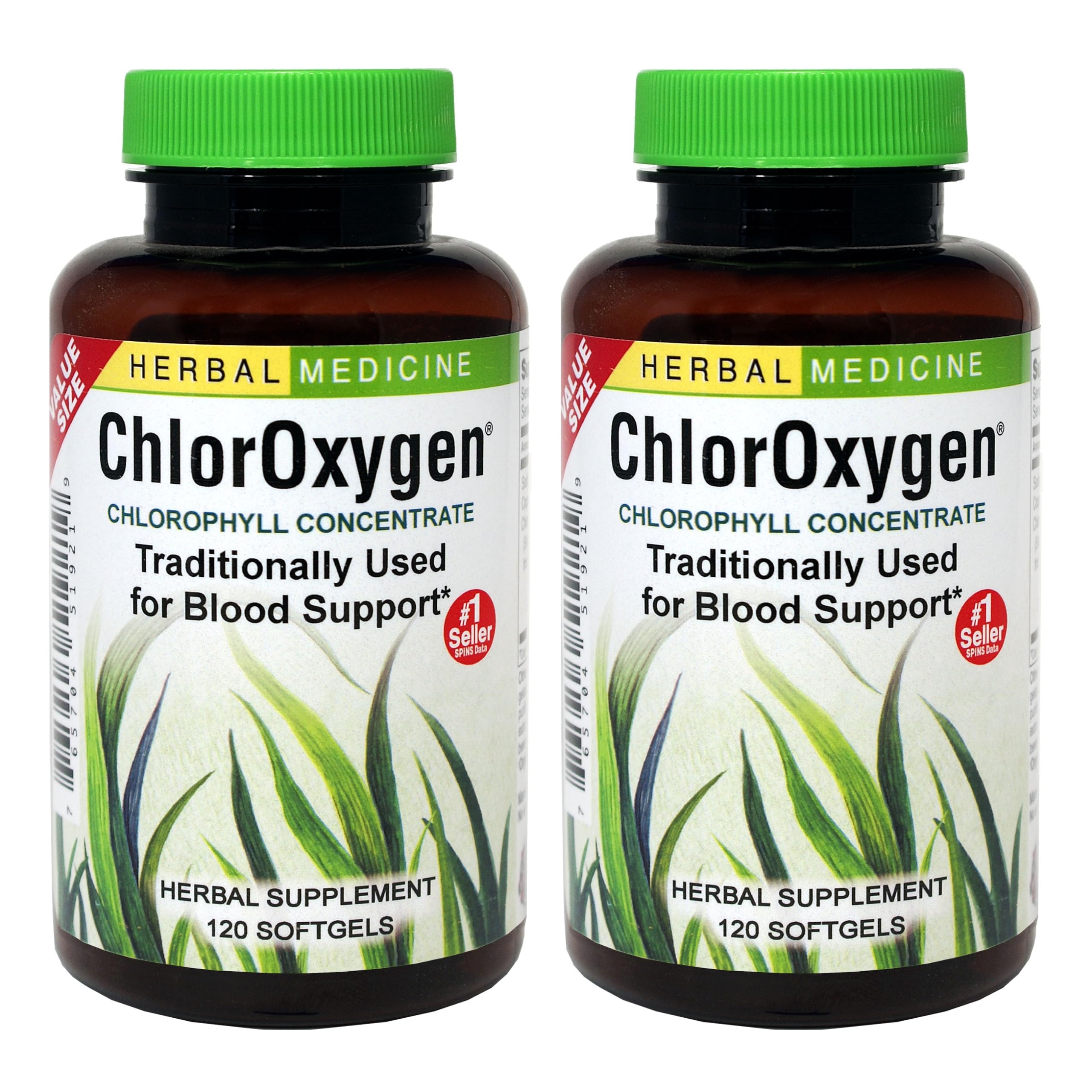 Herbs Etc. ChlorOxygen bottle pour highlights easy daily use and potential energy support