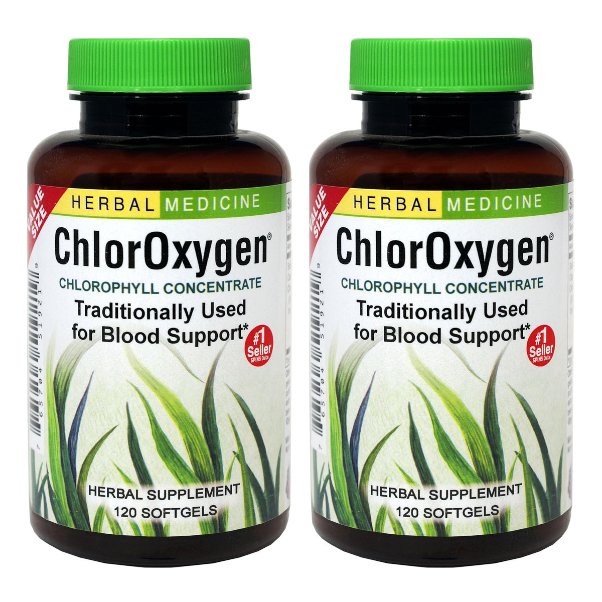 Herbs Etc. ChlorOxygen bottle pour highlights easy daily use and potential energy support