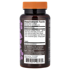 Herbs Etc. Cramp ReLeaf softgels on a clean surface signaling menstrual wellness.