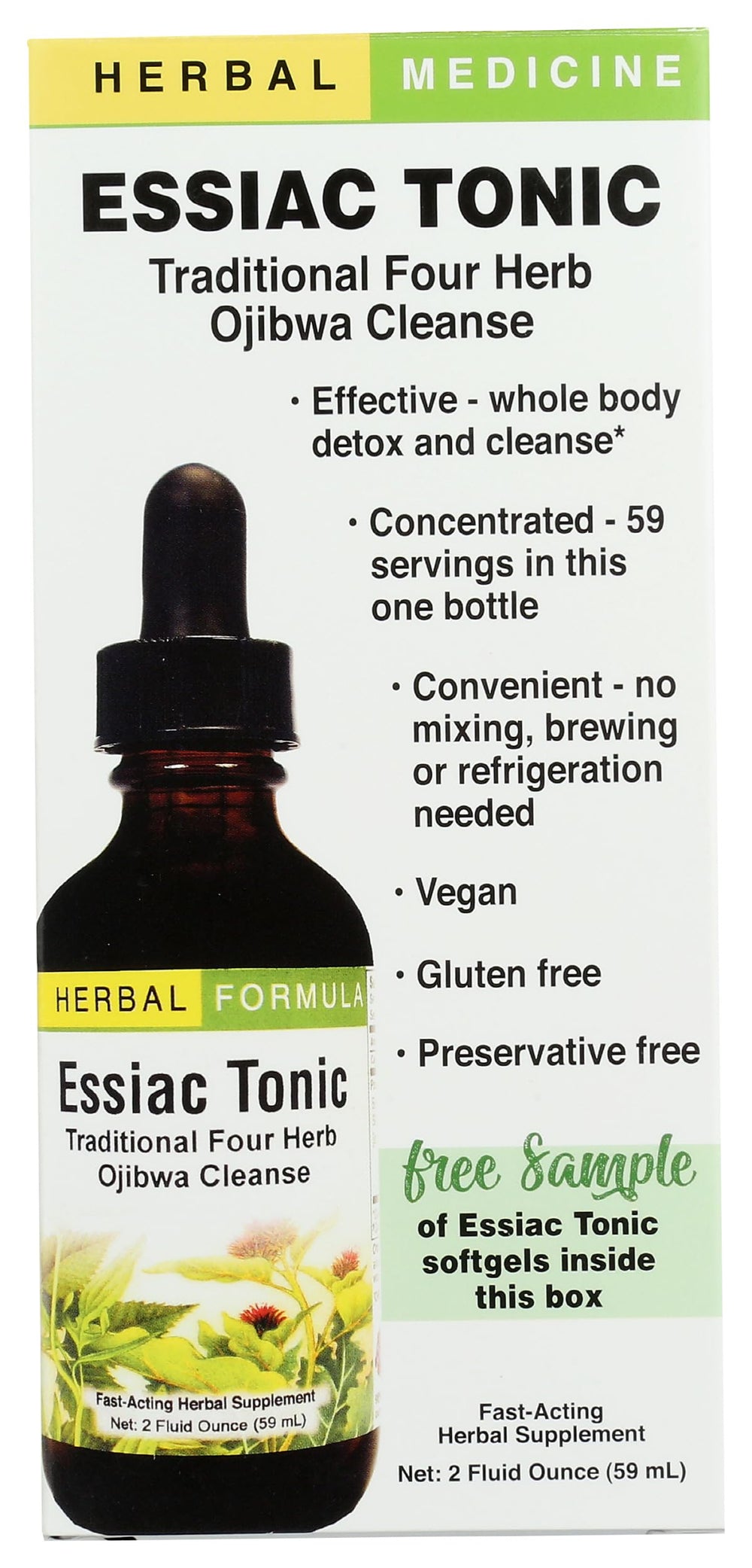 Herbs Etc. Essiac Tonic bottle front for daily wellness and traditional cleansing.