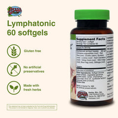 Close-up of Lymphatonic capsules ready for daily use