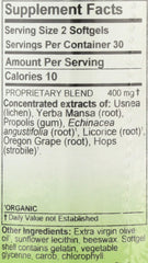 Herbs Etc. Phytocillin softgels being poured for easy daily routine