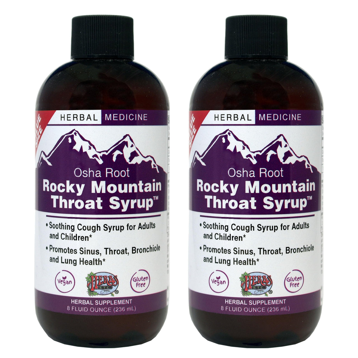 Herbs Etc. Rocky Mountain Throat Syrup bottle supports throat comfort