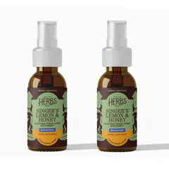 Herbs Etc. Singer's Saving Grace spray bottle for throat comfort.