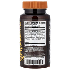 Herbs Etc. Yeast ReLeaf softgels pack highlighting herbal blend and convenience.