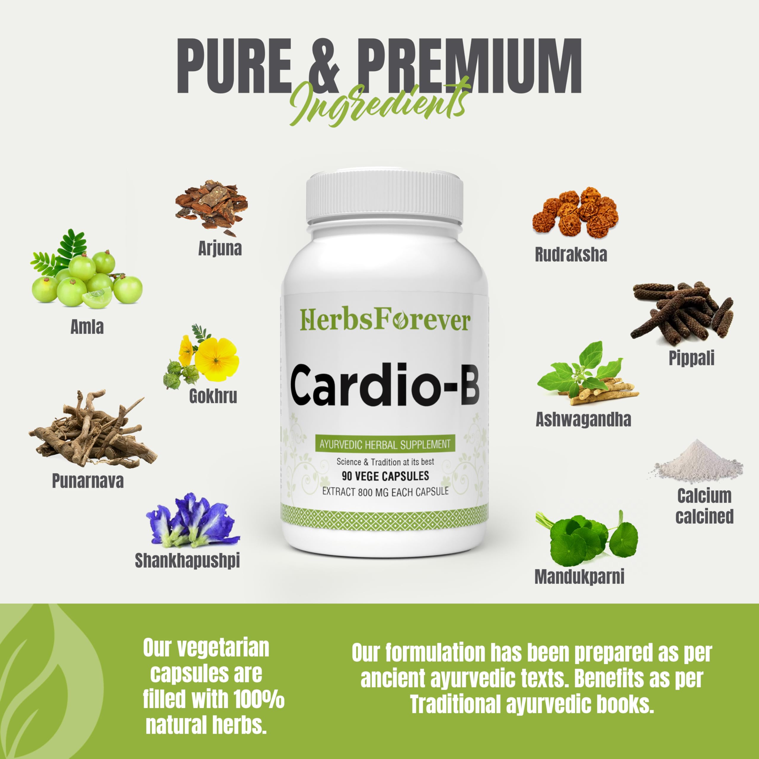 Herbsforever Cardio-B dose measurement aids accurate daily use.