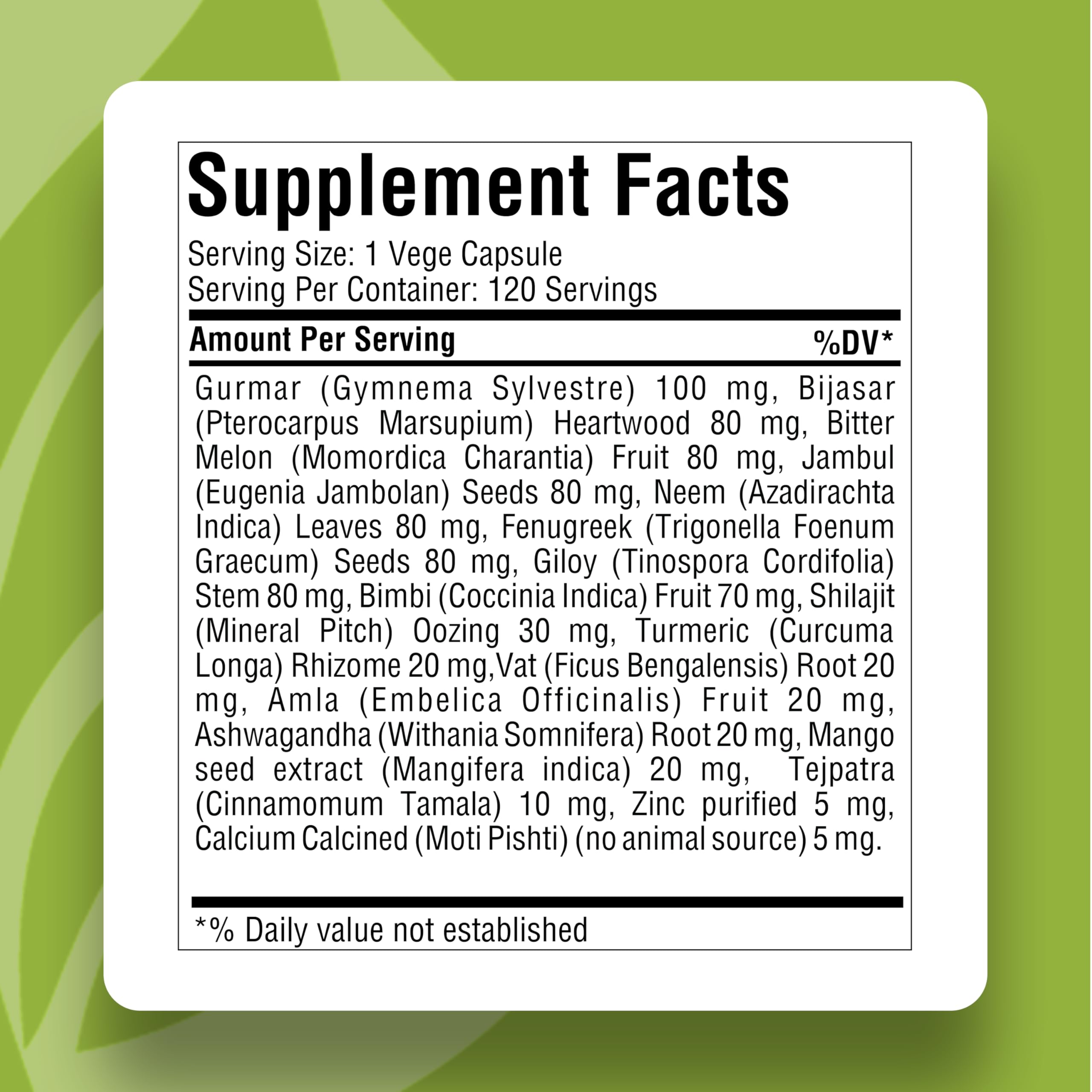 Herbsforever Gluco Health capsules close-up shows vegetarian capsules for clean, plant-based supplementation.