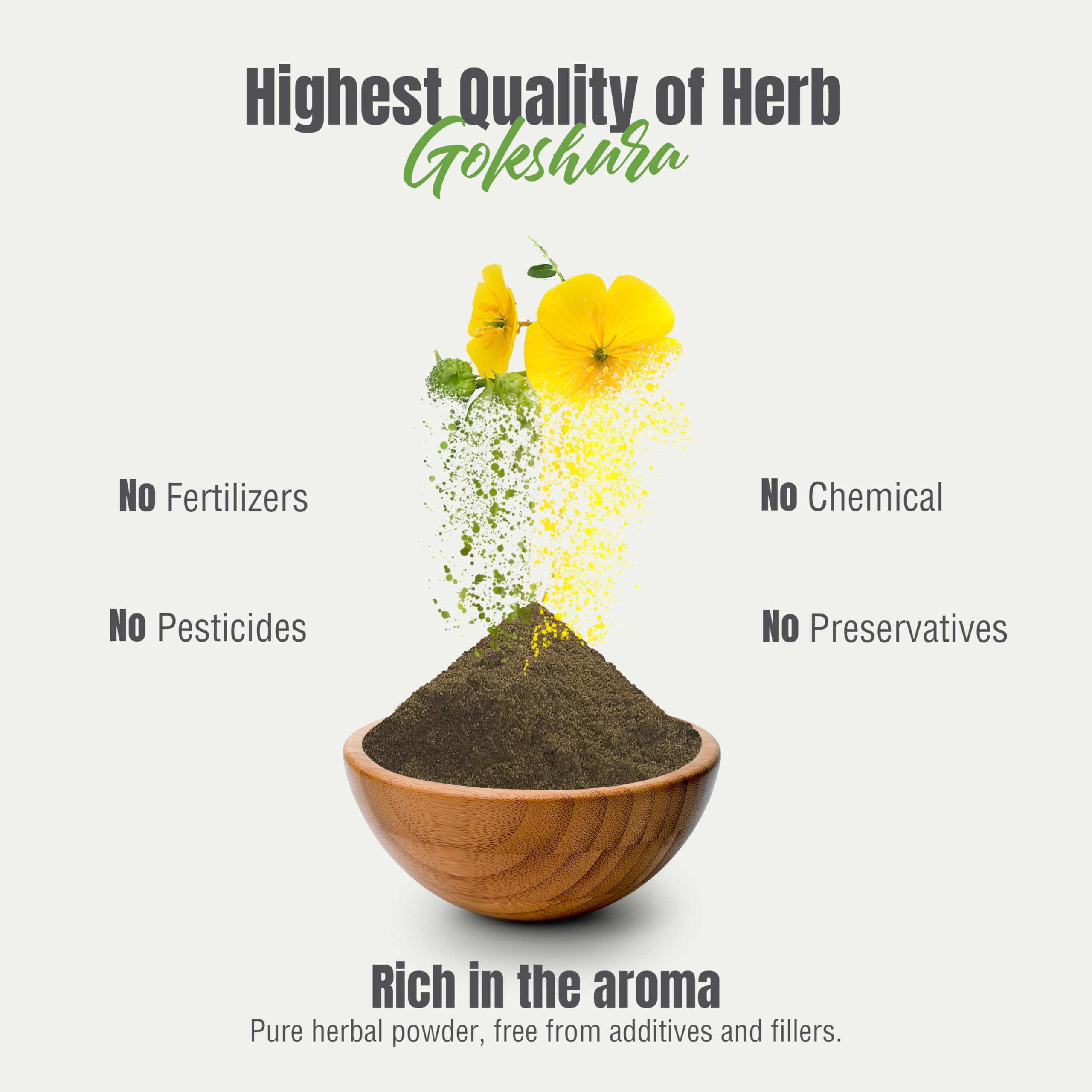 HerbsForever Gokshura powder in smoothie for versatile use