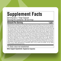 Herbsforever Manjishtadi Kwath capsules herbal blend, highlighting detox-support and vitality
