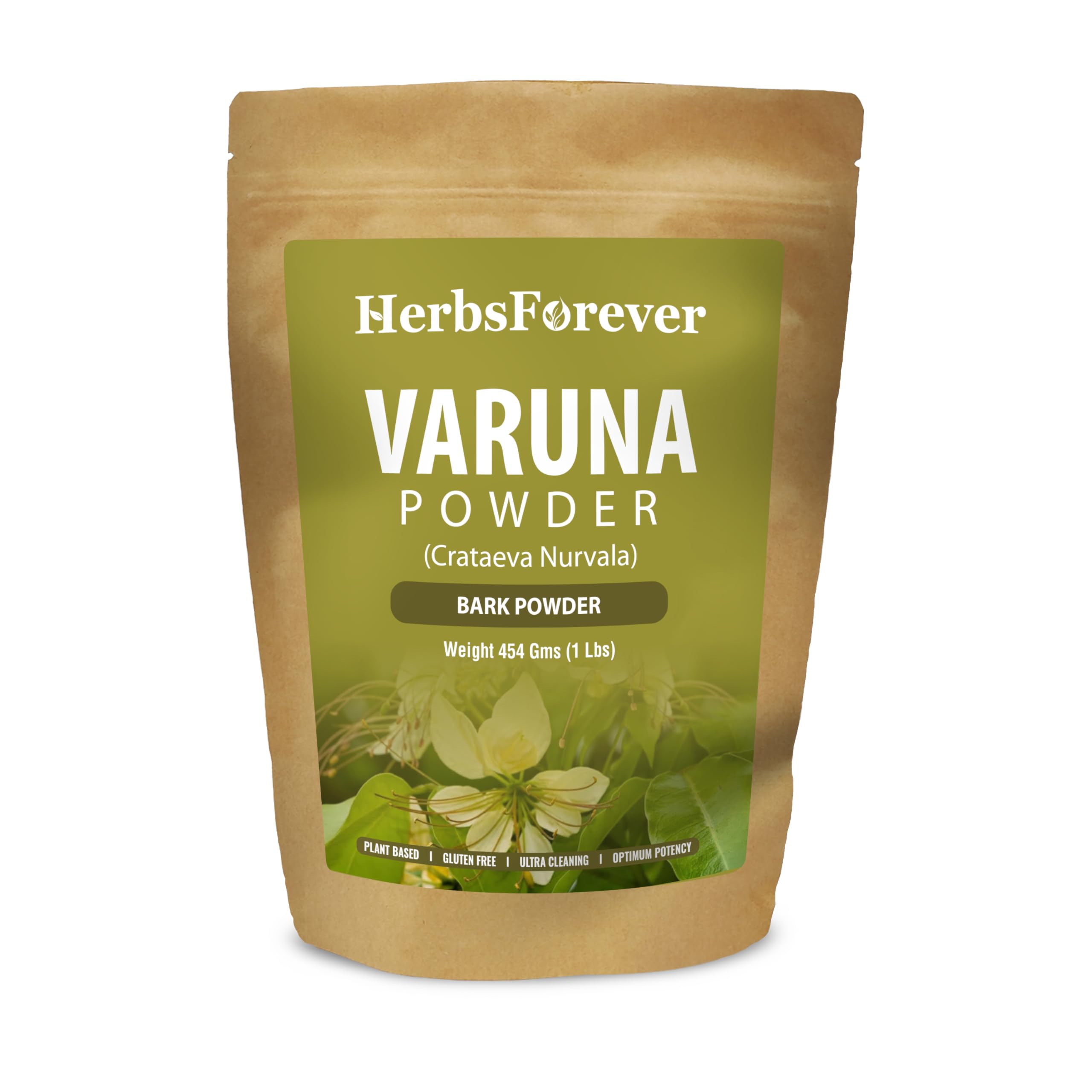 Herbsforever Varuna powder bottle — organic, vegan support for urinary wellness.