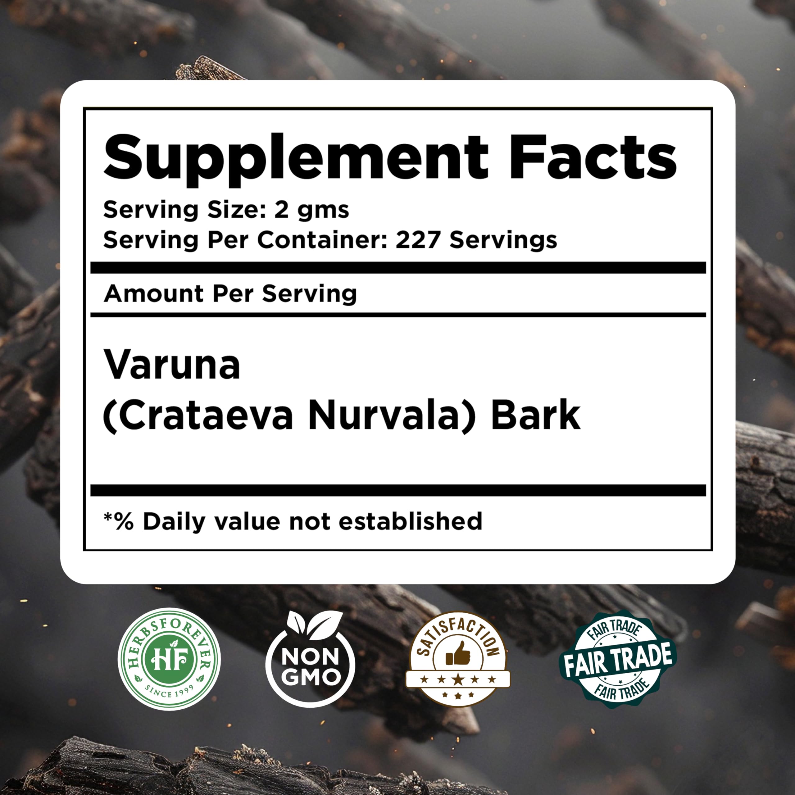 Herbsforever Varuna powder jar closeup — premium texture and natural color.