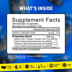Herbtonics Apple Cider Vinegar + Keto BHB 4-month supply packaging highlight