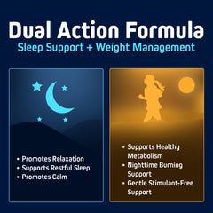 Herbtonics Night Time Burn & Sleep Complex capsules poured for easy nightly use.
