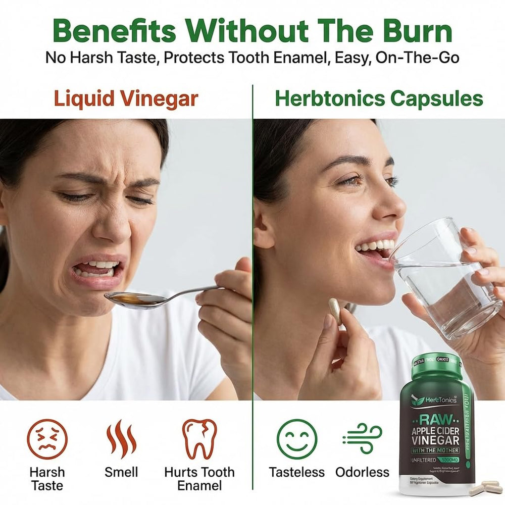 Herbtonics capsules in hand, portable wellness ally.