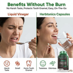Herbtonics capsules in hand, portable wellness ally.