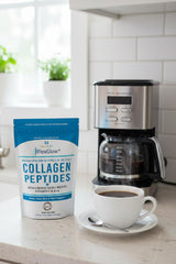 HerbUSA FlexGlow+ collagen blends into smoothies for a delicious daily routine.