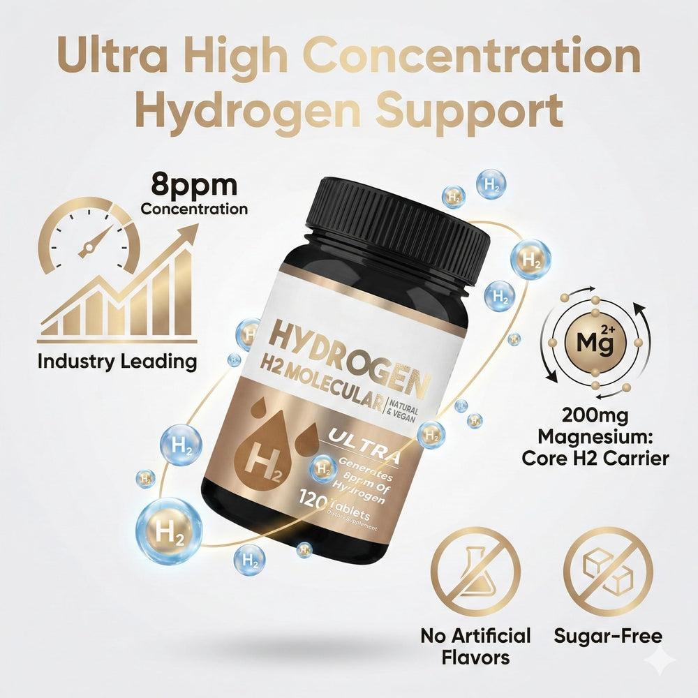 HerbX hydrogen tablets in bottle packaging for convenient daily use