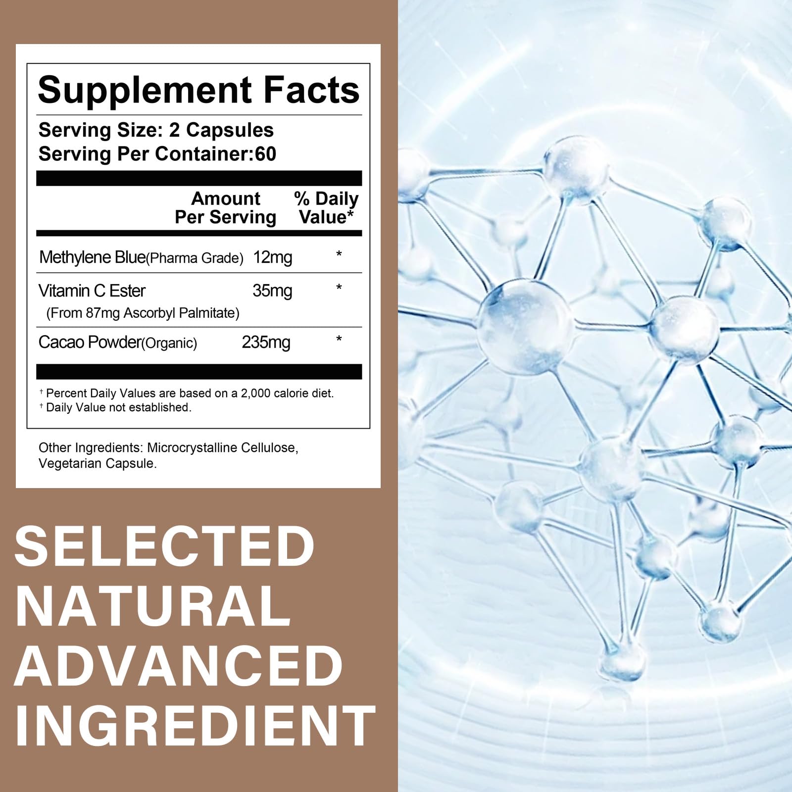 HerbX Methylene Blue capsules integrated into a morning routine for focus.