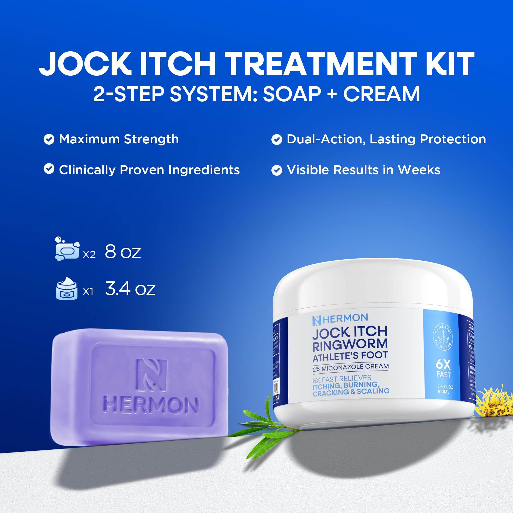Hermon antifungal cream ringworm treatment close-up for targeted care.