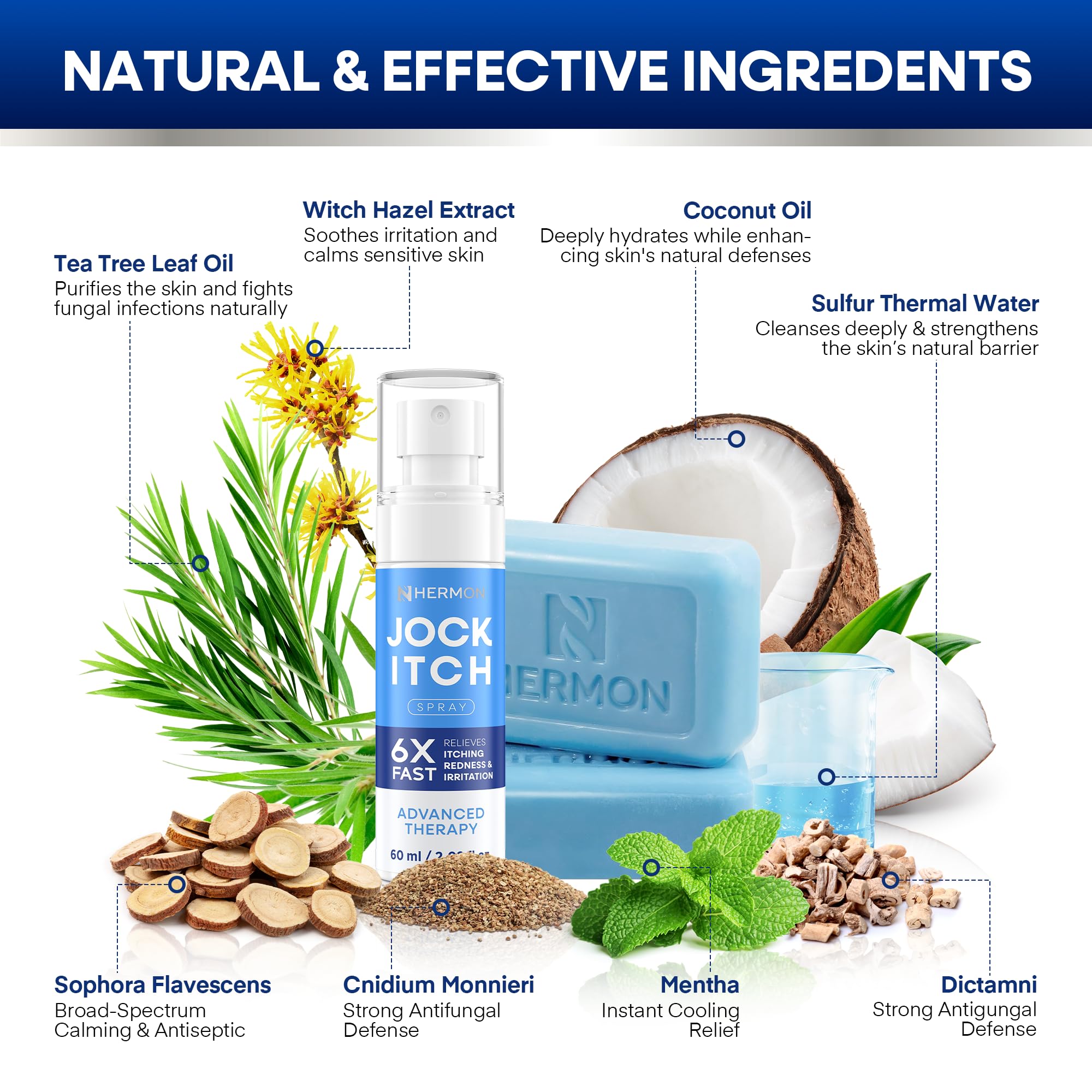 Hermon antifungal kit two-bars-pack emphasizes complete duo for cleansing and defense.