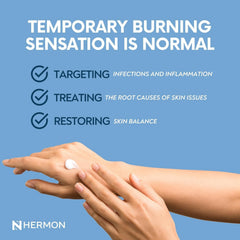Hermon Jock Itch Cream closeup shows creamy, moisturizing texture.