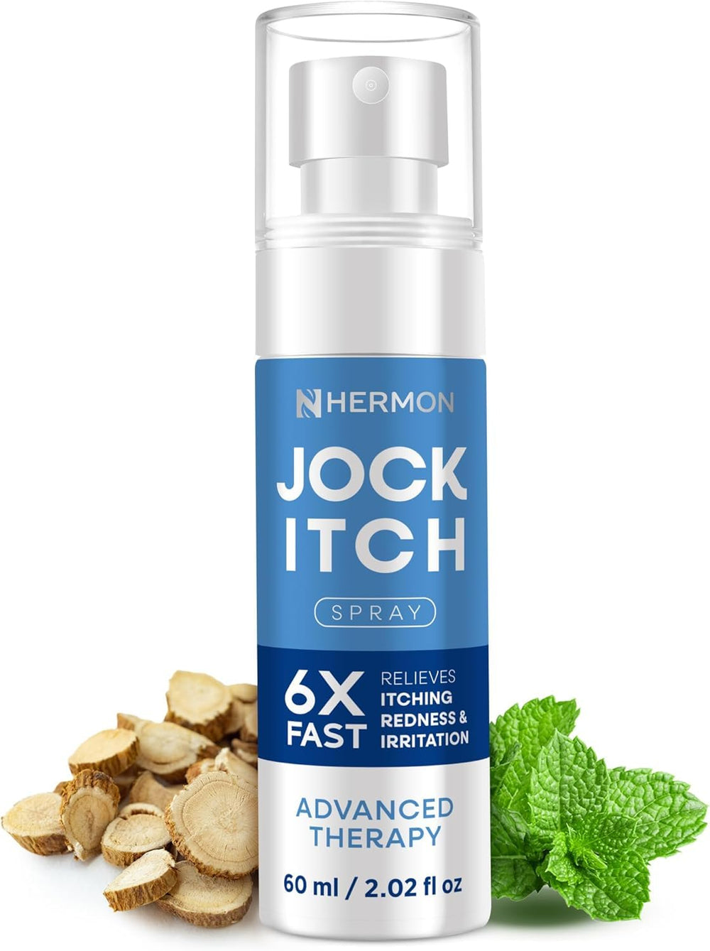 Hermon Jock Itch Spray hero shot for discreet daily use.