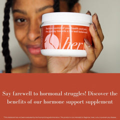 Hermones hormone balance capsules close-up highlights easy-to-swallow daily pills.