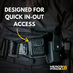Hero's Pride AirTek nasal spray case in basketweave finish blends with gear