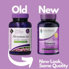 Herpanacine Diamond natural ingredients chart highlights clean, plant-based elements.