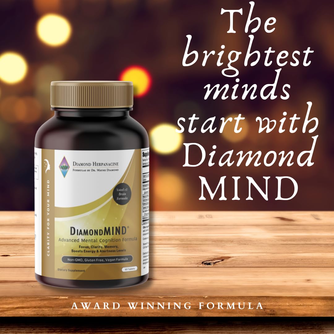 Herpanacine DiamondMind on a desk setup for daily mental clarity use