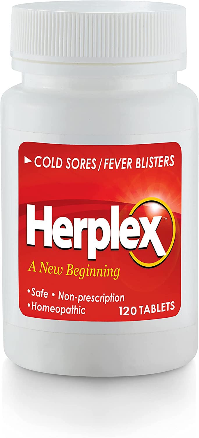 Herplex Premium Tablets bottle front showing a convenient relief option.