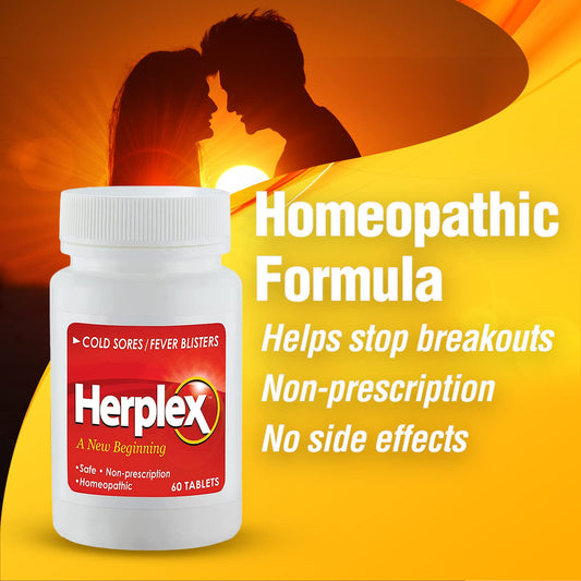 Top view of Herplex Premium Tablets bottle showing compact design